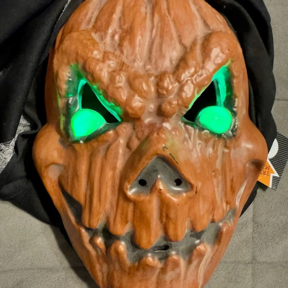 Halloween Clown Mask Lot 4‎ & Pumpkin LED Light Up Mask Costume Prop Mixed Set